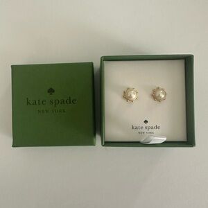 Kate Spade Gold and Cream Earrings